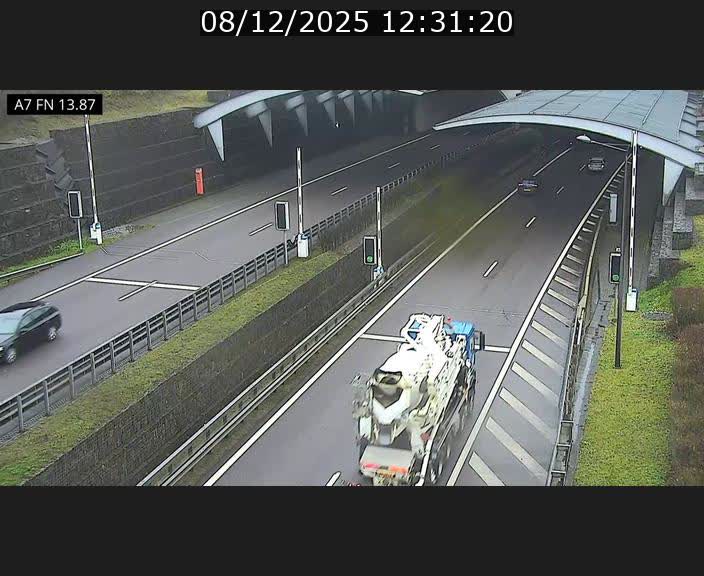 Caméra trafic Luxembourg - A7, Tunnel Gousselerbierg, entrée nord, direction Lorentzweiler