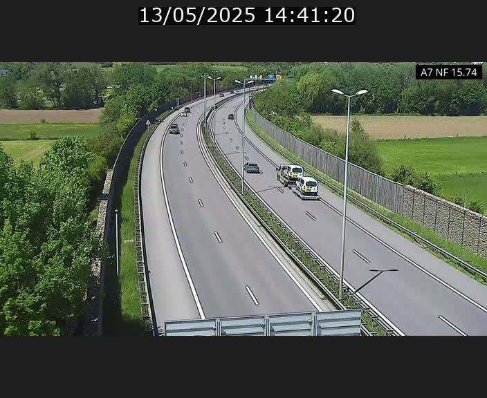 Caméra trafic Luxembourg - A7, Tunnel Mersch, entrée nord, direction Lorentzweiler