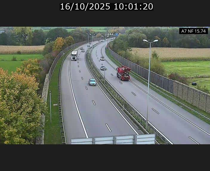 Caméra trafic Luxembourg - A7, Tunnel Mersch, entrée nord, direction Lorentzweiler