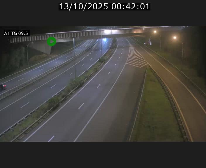 Traffic live webcam Luxembourg Jonction Grünewald - A1 direction Luxembourg-ville - BK 9.5