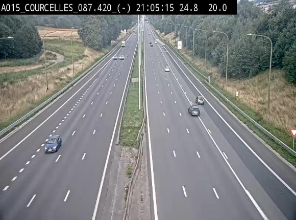 Webcam autoroute Belgique - Viesville - E42 direction Mons - BK 84.35