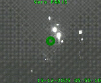 Caméra routière sur l'autoroute A20 à Bessines-sur-Gartempe. Vue orientée vers Paris