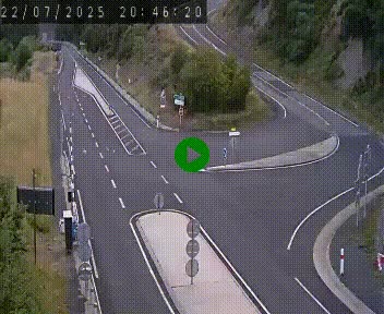 Webcam routière sur la N122 au niveau du Tunnel du Lioran. Vue de l'entrée côté Aurillac.