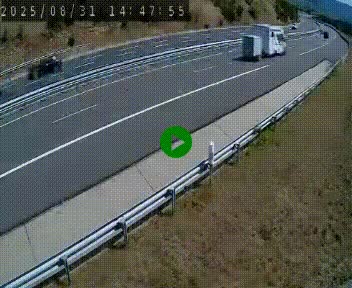 Caméra autoroutière France - A75, Engayresque, entre Millau et Séverac-le-Chateau, en direction de Montpellier