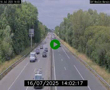 Webcam sur le périphérique de Nantes (N844) entre la Porte de Saint-Luce et la Porte d'Anjou, à l'est de la ville