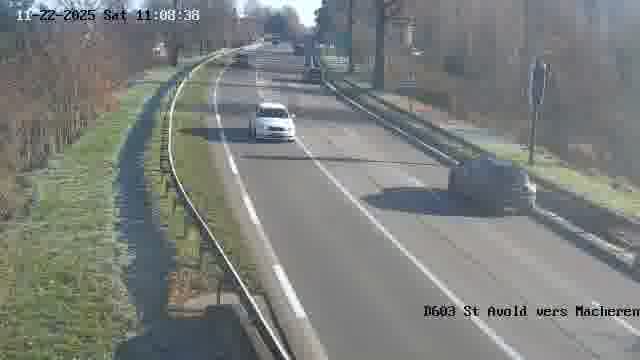 Webcam sur la D603 située à proximité de Saint-Avold. Vue orientée vers Macheren.