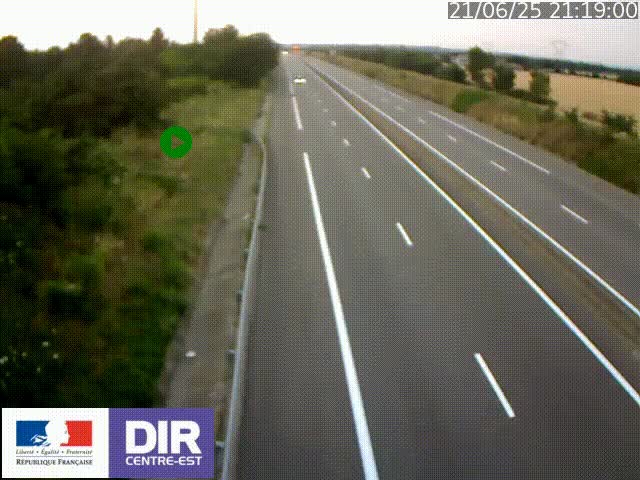 Webcam sur le contournement de Valence, sur la Nationale 7, à la jonction avec la N532, caméra orientée vers Grenoble