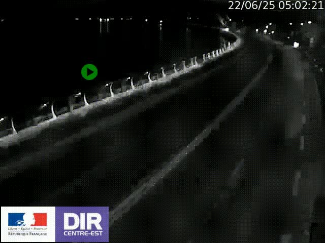Webcam sur le quai Parjot à Vienne, aux Portes de Lyon, sur la Nationale 7, à la jonction avec le boulevard du Rhône-nord (D1407), caméra orientée vers Lyon