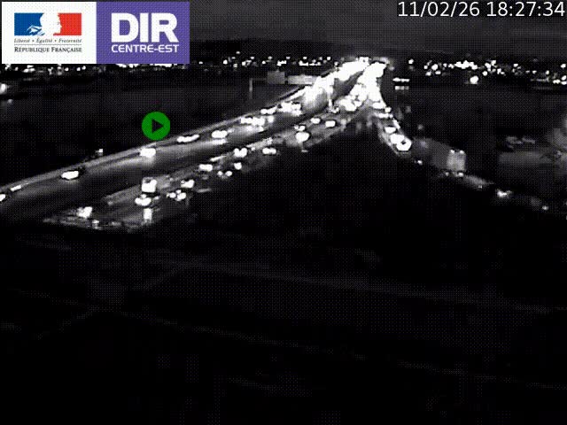 Clone of Caméra de circulation sur A7 à Lyon Perrache vers Marseille, le long du Rhône