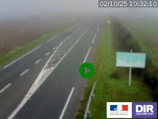 Webcam routière sur la RN7 à hauteur de Toulon-sur-Allier, entre Moulins et Vichy