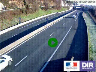 Caméra autoroutière sur l'A47 à hauteur de Givors, a proximité de Lyon. La webcam est orientée vers Lyon