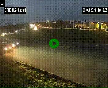 Webcam en périphérie de Chartres sur la N123, à hauteur de Luisant. Vue orientée vers Chartres