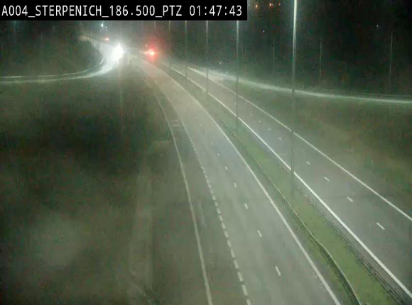 Webcam E411 à Sterpenich en Belgique près de la frontière du Luxembourg. Vue orientée vers Bruxelles