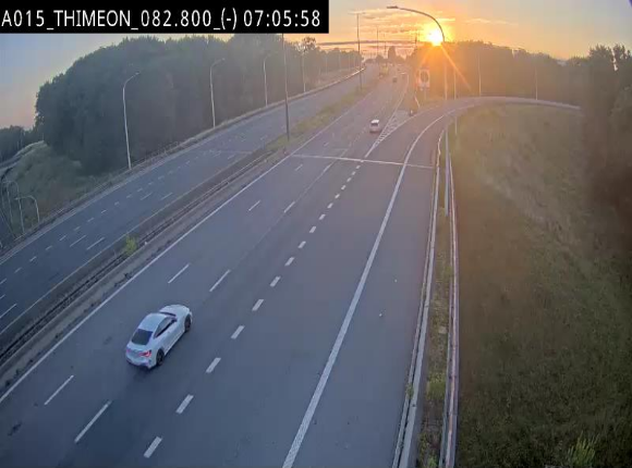 Caméra trafic Belgique - Thiméon - E42, jonction avec A54 (E420) direction La Louvière/Charleroi - BK 82.82