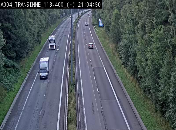 Caméra trafic E411 (A4) - Transinne direction Namur - BK 113.425