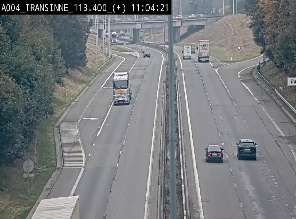 Webcam dans les Ardennes sur l'E411 à hauteur de Transinne. Vue orientée vers le sud de la Belgique