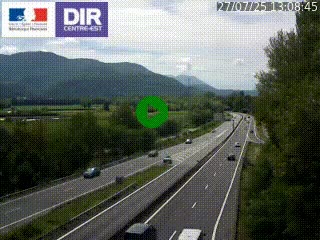 Caméra trafic à Meylan sur la Rocade-Sud de Grenoble en direction d'Aix-en-Provence