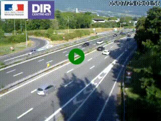 Caméra routière à hauteur de la sortie 15 Chambéry-centre au PK 4,103 en direction d'Albertville