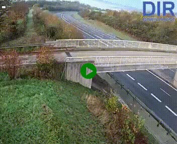 Webcam sur A84 à hauteur de Pont-Farcy, au niveau du pont autoroutier sur la Vire, au sud de Saint-Lô