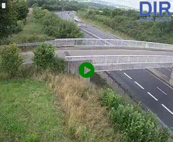 Webcam sur A84 à hauteur de Pont-Farcy, au niveau du pont autoroutier sur la Vire, au sud de Saint-Lô