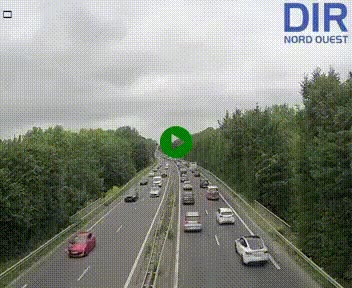 Webcam sur le périphérique de Caen (N814) à l'est de la ville, à Mondeville hauteur de la sortie 2, Presqu'île-Rives de l'Orne, au bout de l'autoroute A13