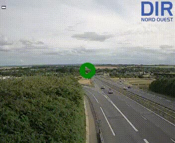 Webcam au début de l'A84 sur le périphérique Ouest de Caen (N814) à hauteur de la sortie 9, Porte de Bretagne