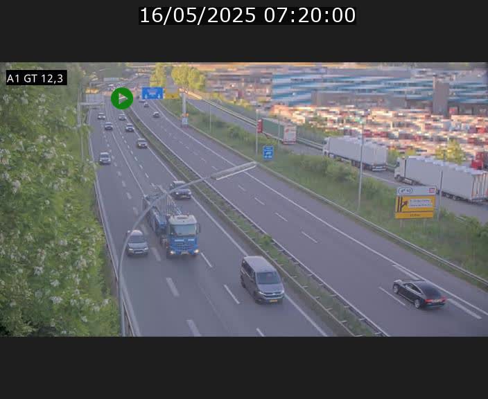 Traffic live webcam Luxembourg Senningerberg - A1 direction Allemagne - BK 12.3