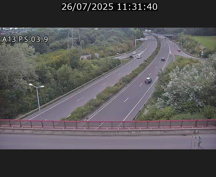 Traffic live webcam Luxembourg Differdange - A13 direction Esch-sur-Alzette - BK 3.9