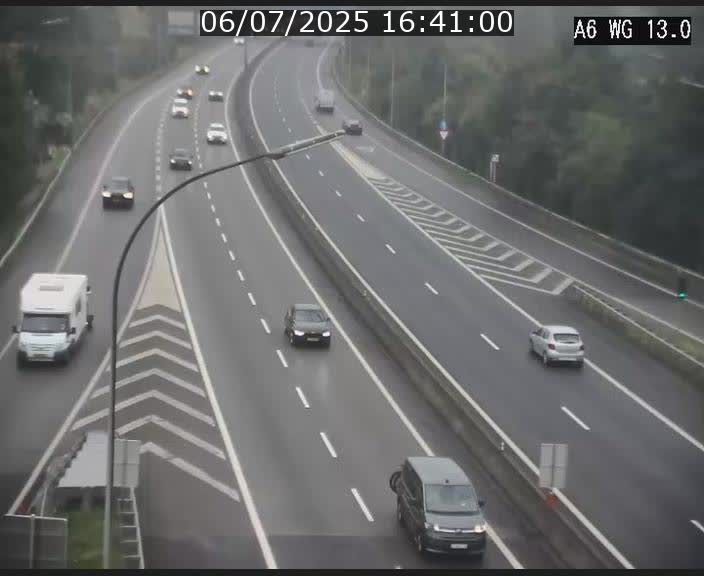 Traffic live webcam Luxembourg Mamer - A6 - BK 13 - direction Luxembourg/France/Allemagne