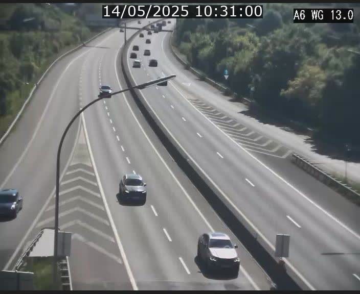 Traffic live webcam Luxembourg Mamer - A6 - BK 13 - direction Luxembourg/France/Allemagne