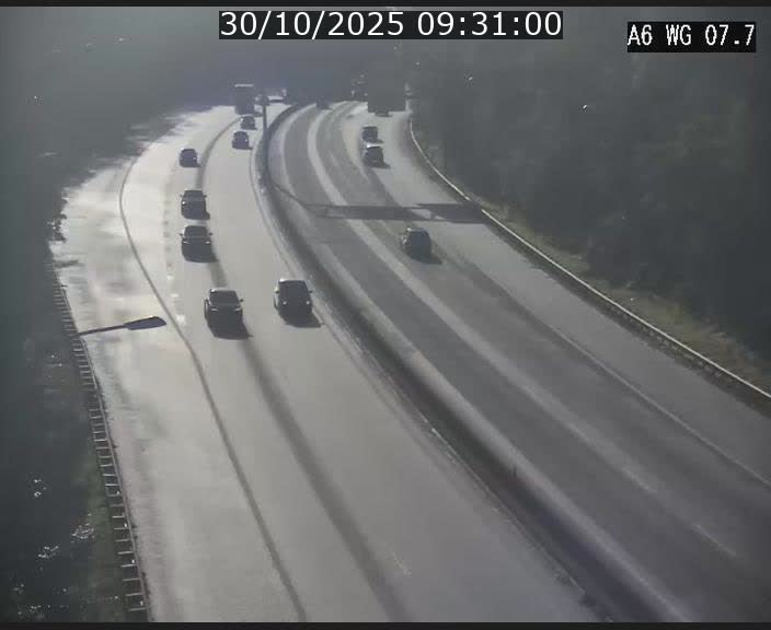Traffic live webcam Luxembourg - Bridel - A6 - BK 7.7 - direction Belgique