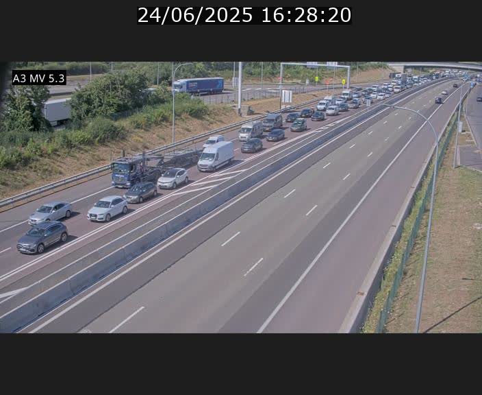 Webcam à l'Aire de Berchem au Luxembourg sur l'A3. Vue orientée vers la France