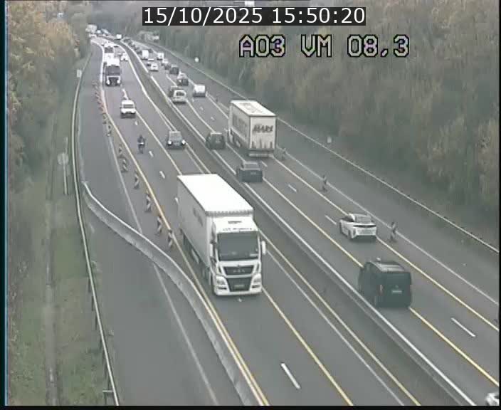 Traffic live webcam Luxembourg Bettembourg - A3 - BK 8.3 - direction France