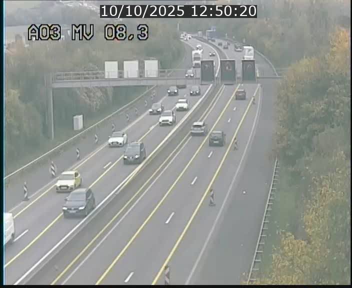 Webcam Autoroute après la Croix de Bettembourg en direction de Luxembourg sur l'A3