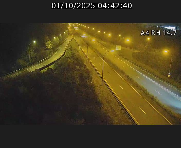 Traffic live webcam Luxembourg Jonction Lankelz - A4 - BK 14.7 - direction Luxembourg