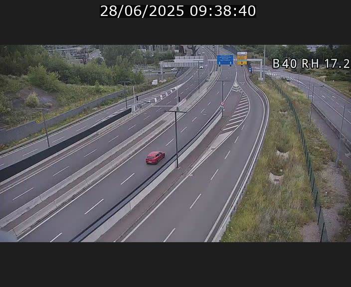 Webcam sur le contournement d'Esch Belval à hauteur de la sortie Université de Luxembourg. Vue orientée vers Luxembourg