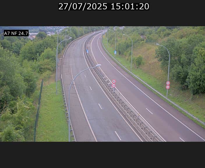 Caméra trafic Luxembourg - A7, Schieren direction Mersch