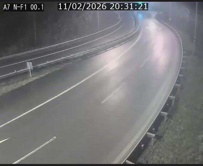 Webcam autoroute Luxembourg A7 située dans la sortie 1 Waldhof, vers la N11, avant le Tunnel Stafelter