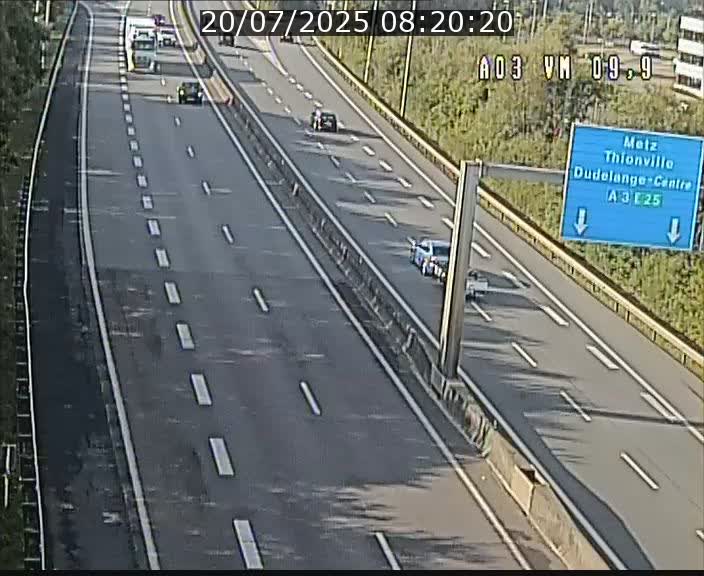 Webcam Autoroute à la Croix de Bettembourg - A3 - BK 9.9 - direction France