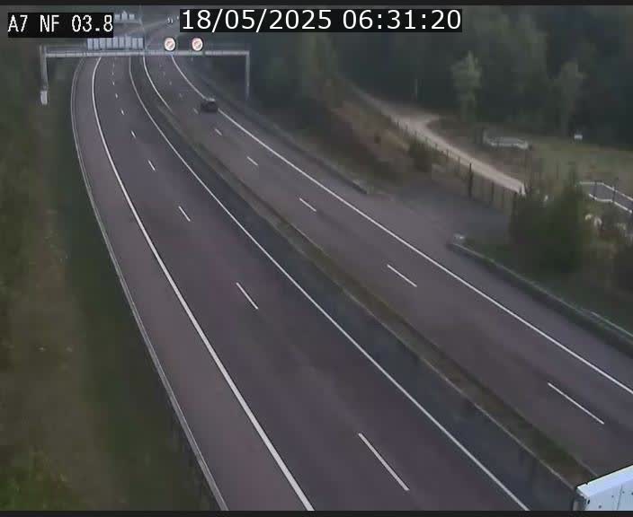 Webcam autoroute A7 au Luxembourg à la sortie du Tunnel Stafelter vers le Nord