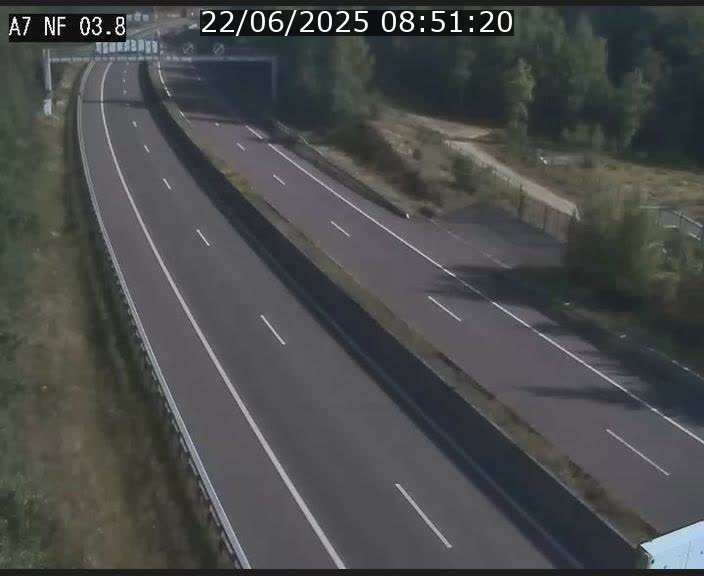 Webcam autoroute A7 au Luxembourg à la sortie du Tunnel Stafelter vers le Nord
