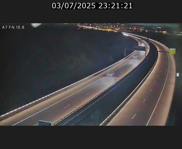 Caméra trafic Luxembourg - A7, Tunnel Gousselerbierg, sortie sud, direction rond-point Lorentzweiler (BK 10.8)