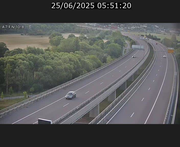 Caméra trafic Luxembourg - A7, Tunnel Gousselerbierg, sortie sud, direction rond-point Lorentzweiler (BK 10.8)