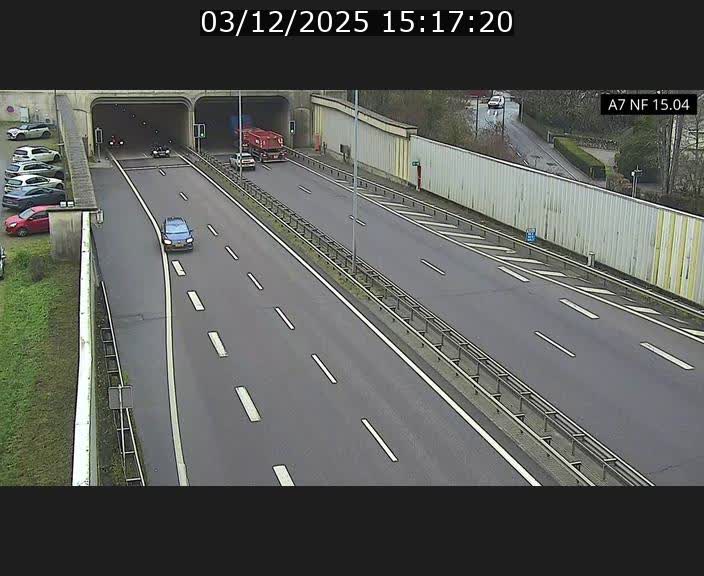 Caméra trafic Luxembourg - A7, Tunnel Mersch, entrée sud, direction Ettelbruck