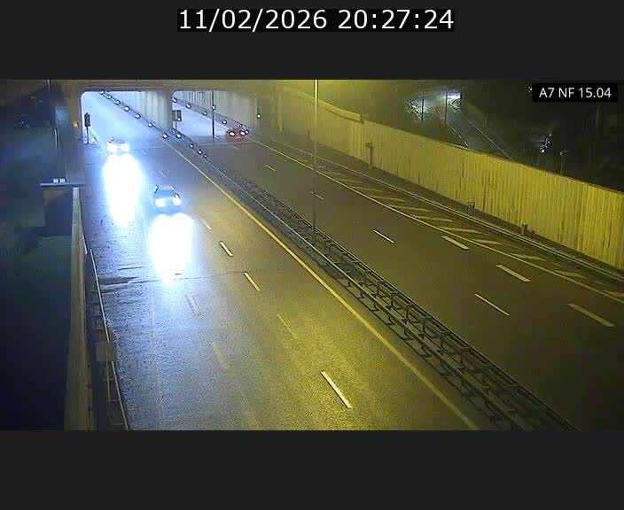 Caméra trafic Luxembourg - A7, Tunnel Mersch, entrée sud, direction Ettelbruck
