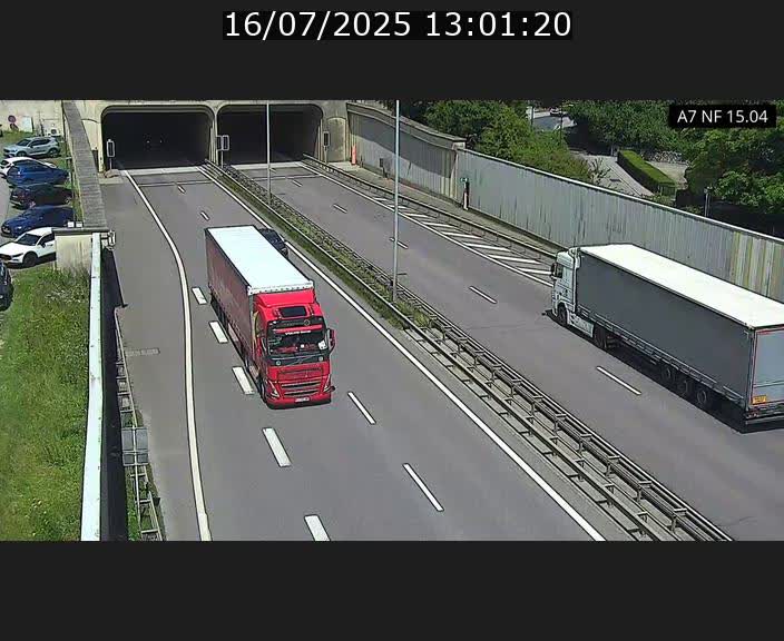 Caméra trafic Luxembourg - A7, Tunnel Mersch, entrée sud, direction Ettelbruck