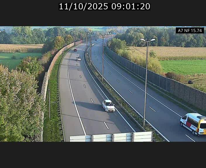 Caméra trafic Luxembourg - A7, Tunnel Mersch, entrée nord, direction Lorentzweiler