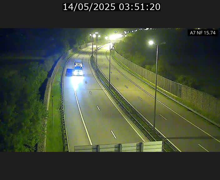 Caméra trafic Luxembourg - A7, Tunnel Mersch, entrée nord, direction Lorentzweiler