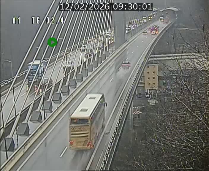 Traffic live webcam Luxembourg Sandweiler - A1 direction Luxembourg-ville - BK 2.4