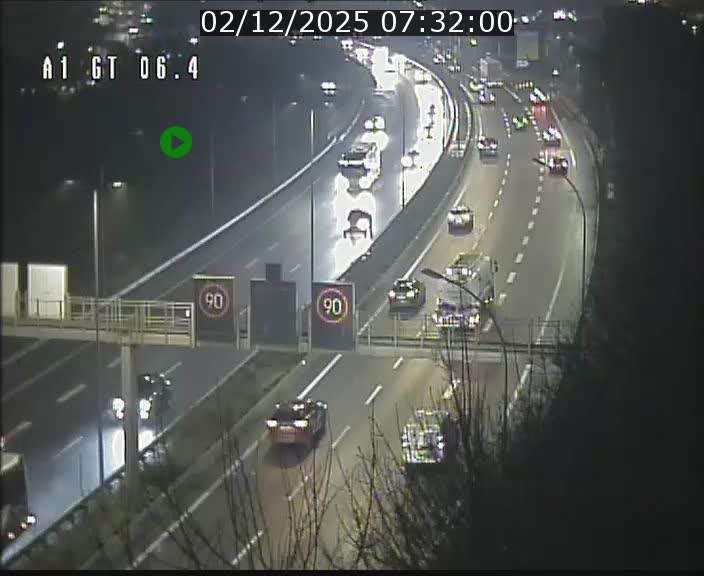 Traffic live webcam Luxembourg Hamm - A1 direction Sandweiler - BK 6.4